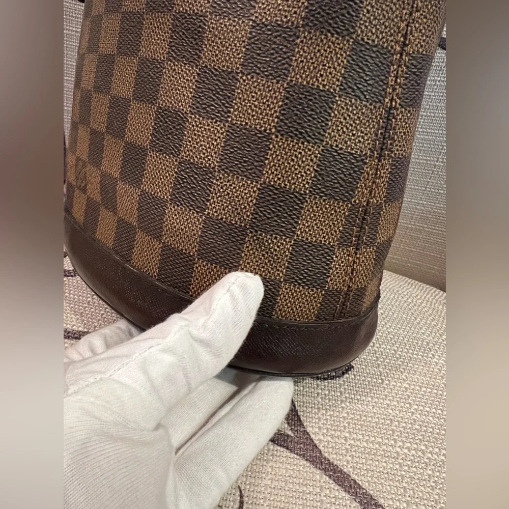 Louis Vuitton dammer ebene pm bucket bag/FULL LEATHER BAG/ EXCELLENT CONDITION - Picture 11 of 15